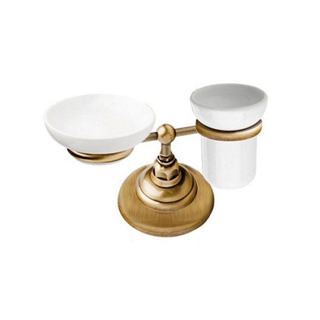 Держатель для стакана и мыльницы Nicolazzi Accessori Bagno Classici бронза 1494BZ