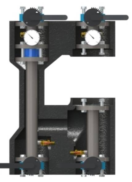 Насосная группа прямая фланцевая Huch EnTEC DN50 PN10 без насоса EFG50010