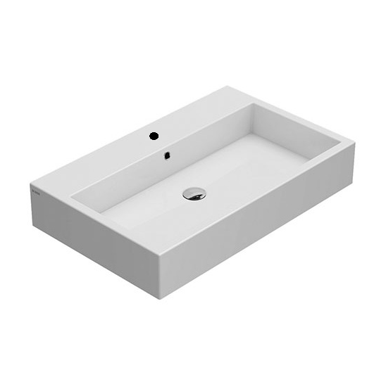 Раковина Globo Stone 800х500х140 мм 1 отверстие для смесителя SCQ811BI