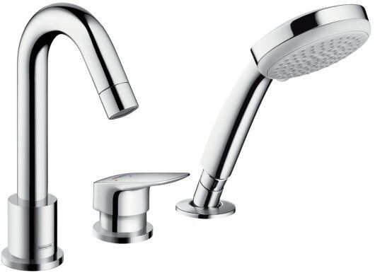 Смеситель для ванны Hansgrohe Logis на 3 отверстия комплект 71313000/13439180