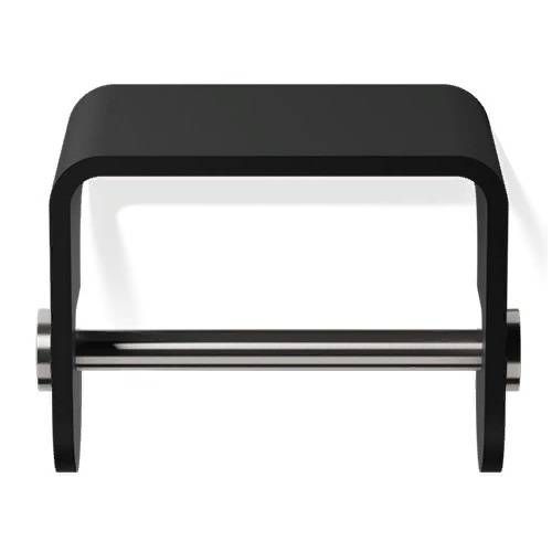 Бумагодержатель Decor Walther Stone 130x100x100 мм хром/черный матовый 0974564