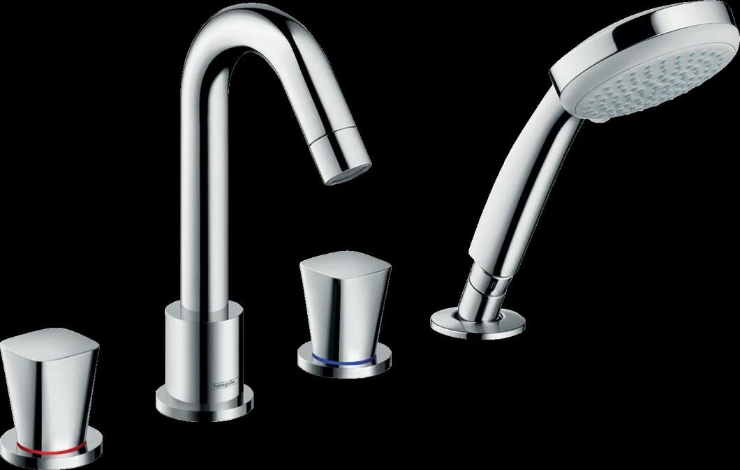 Смеситель для ванны Hansgrohe Logis на 4 отверстия комплект 71314000/13244180