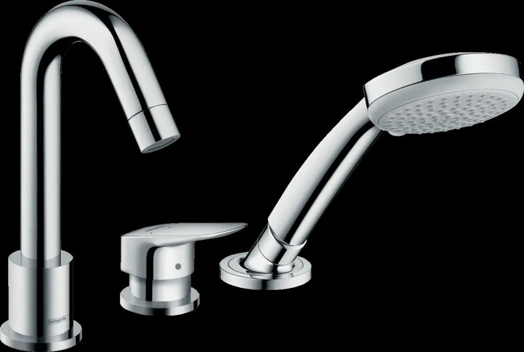 Смеситель для ванны Hansgrohe Logis на 3 отверстия комплект 71310000/13437180