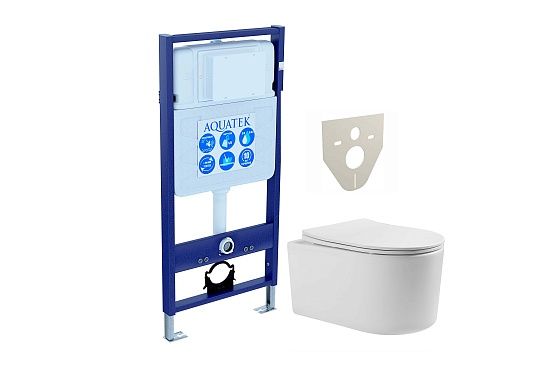 Комплект инсталляции AQUATEK МИЯ 3в1 с унитазом INS-0000012/KKI-0000001/AQ2004-00