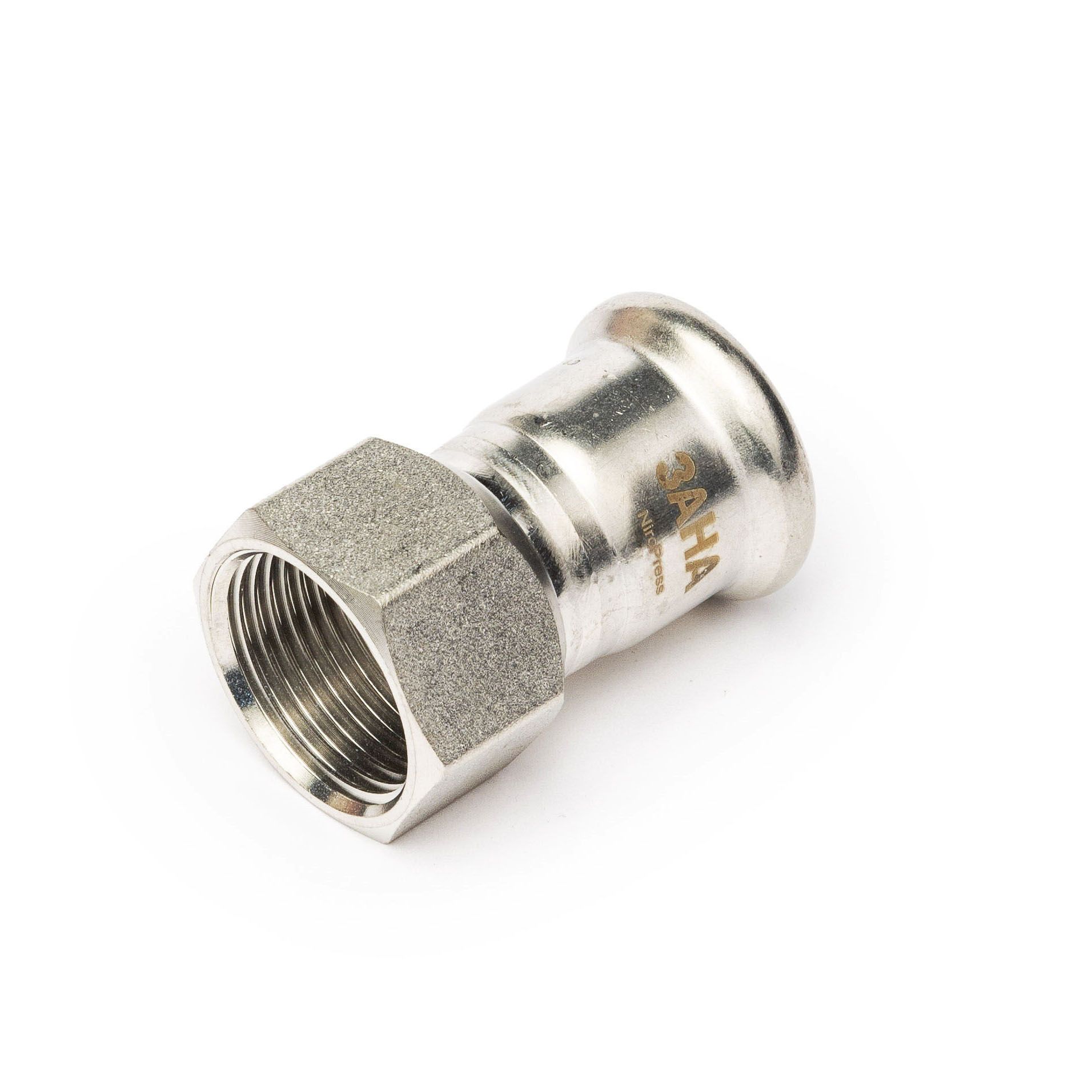 Муфта с накидной гайкой Sanha NiroPress AISI304L 28x3/4 ВР пресс-ВР 691359M28343
