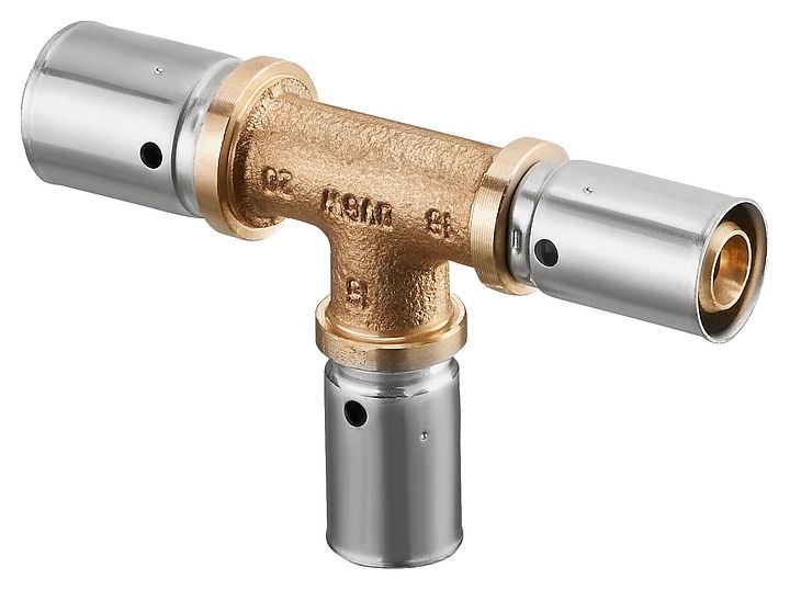 Тройник переходной Oventrop Cofit PDK-HT PPSU пресс 20x2.8х16x2.2х16x2.2 мм 1553354