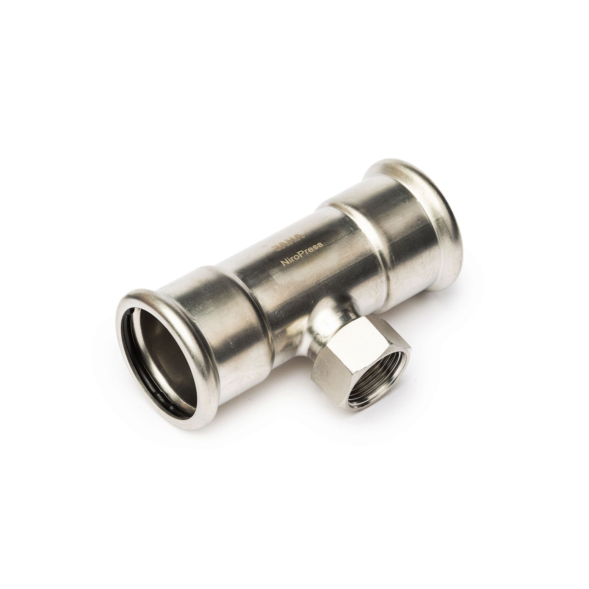 Тройник пресс SANHA NiroPress AISI 304L 35х1/2х35 мм ВР нержавеющая сталь 691130G3512353