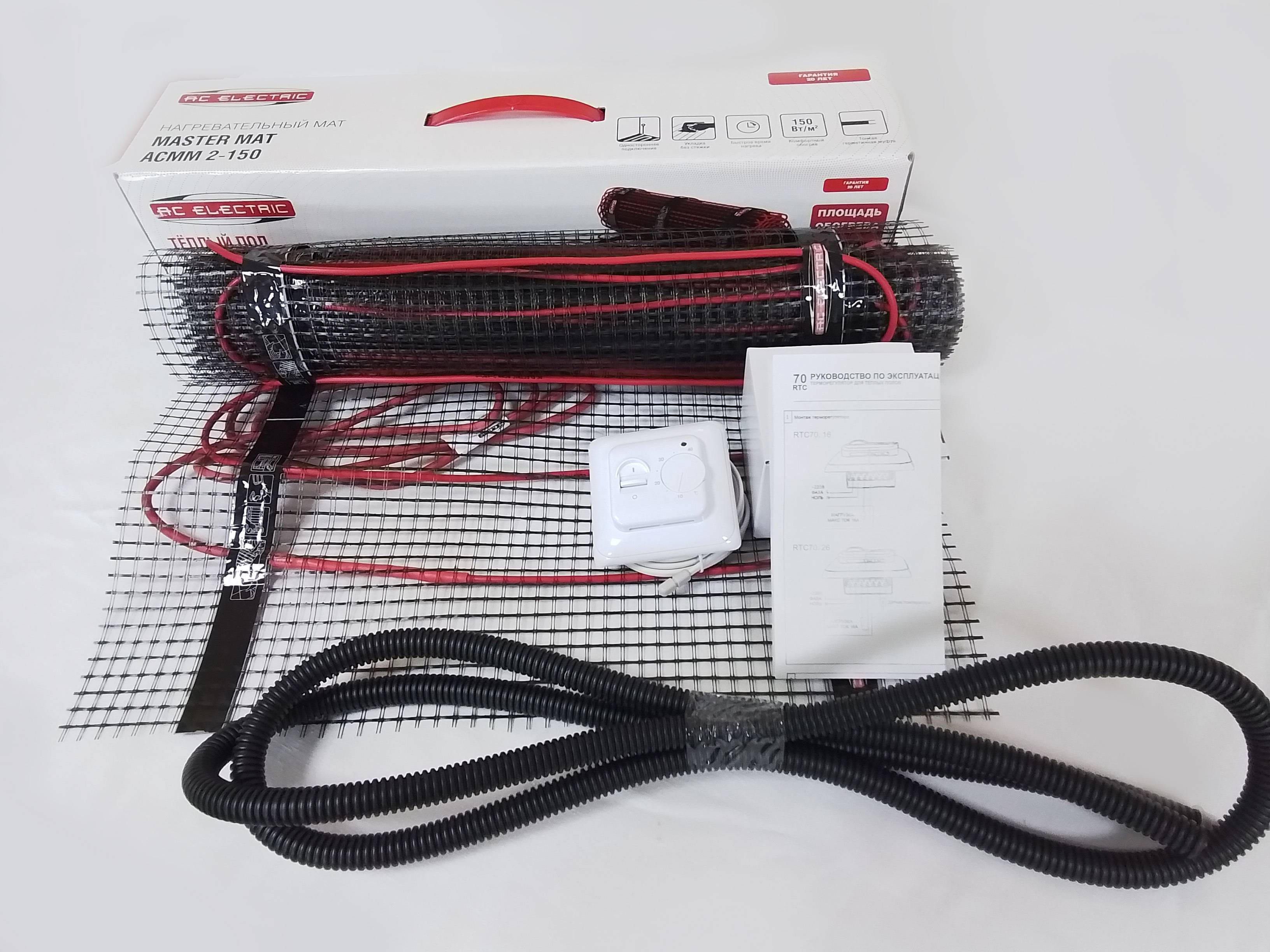 Нагревательный мат AC Electric ACMM 2-150-6 площадь 6 м² ACMM 2-150-6