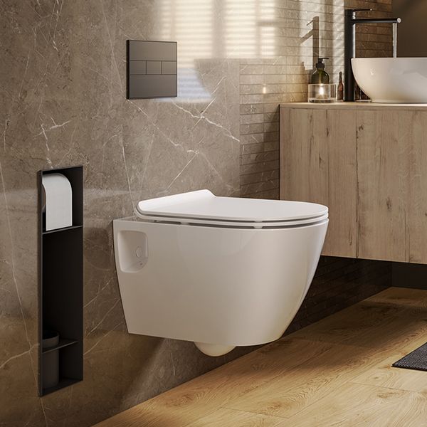 Унитаз подвесной BELLISE Slim белый WC.WH/Bellise/SlimDM.Rim/WHT.G/S1