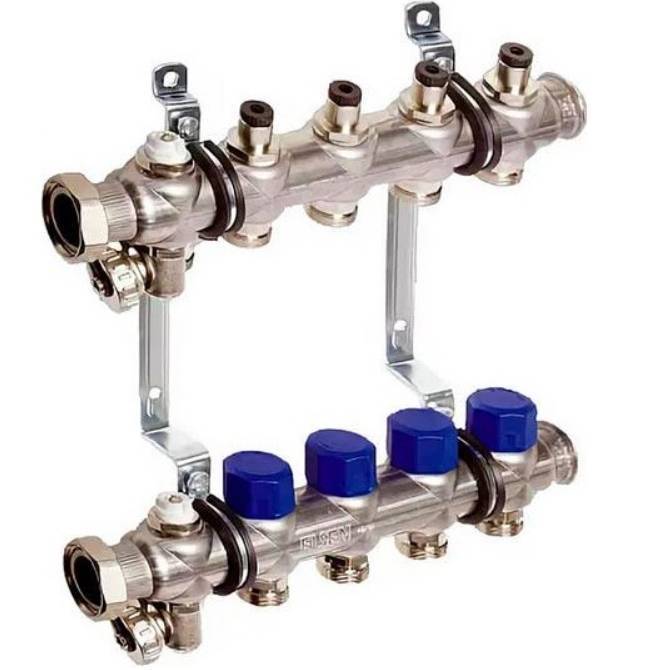 Коллекторная группа HOGERM 1 на 6 контуров 3/4 с вентилями i0206