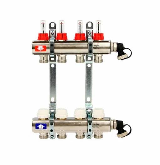 Коллекторная группа Uni-Fitt серия I 1 x 3/4 EK 7 выходов с расходомерами и вентилями 440I4307