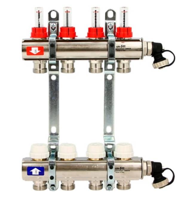 Коллекторная группа Uni-Fitt 451B 1x3/4 3 выхода из нержавеющей стали 451B4303