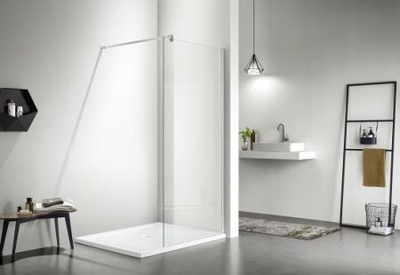 Душевая перегородка Aquanet Walk in 900x2000 мм профиль хром прозрачное стекло 8 мм AQ.WI.090.1CH
