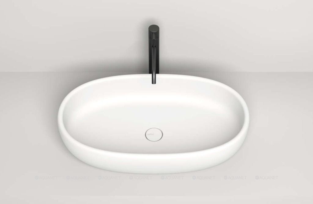 Раковина накладная Salini LUCE 700х400х155 мм белый матовый 110721M