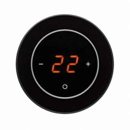 Терморегулятор сенсорный Aura Ronda Black Classic RAL 9005 CN594