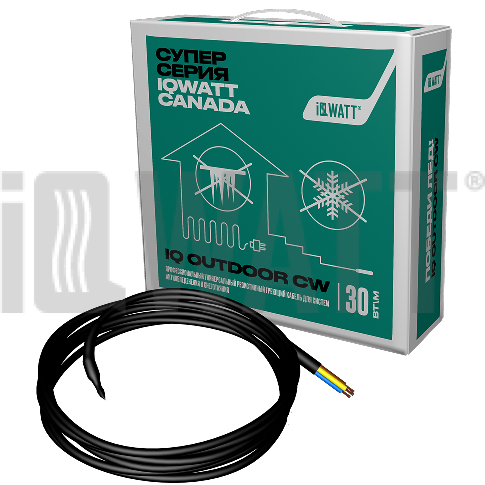 Нагревательный кабель IQWATT IQ OUTDOOR CW 30 м iqwatt902
