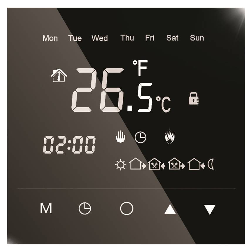 Терморегулятор программируемый IQWATT BLACK DIAMOND черный 407