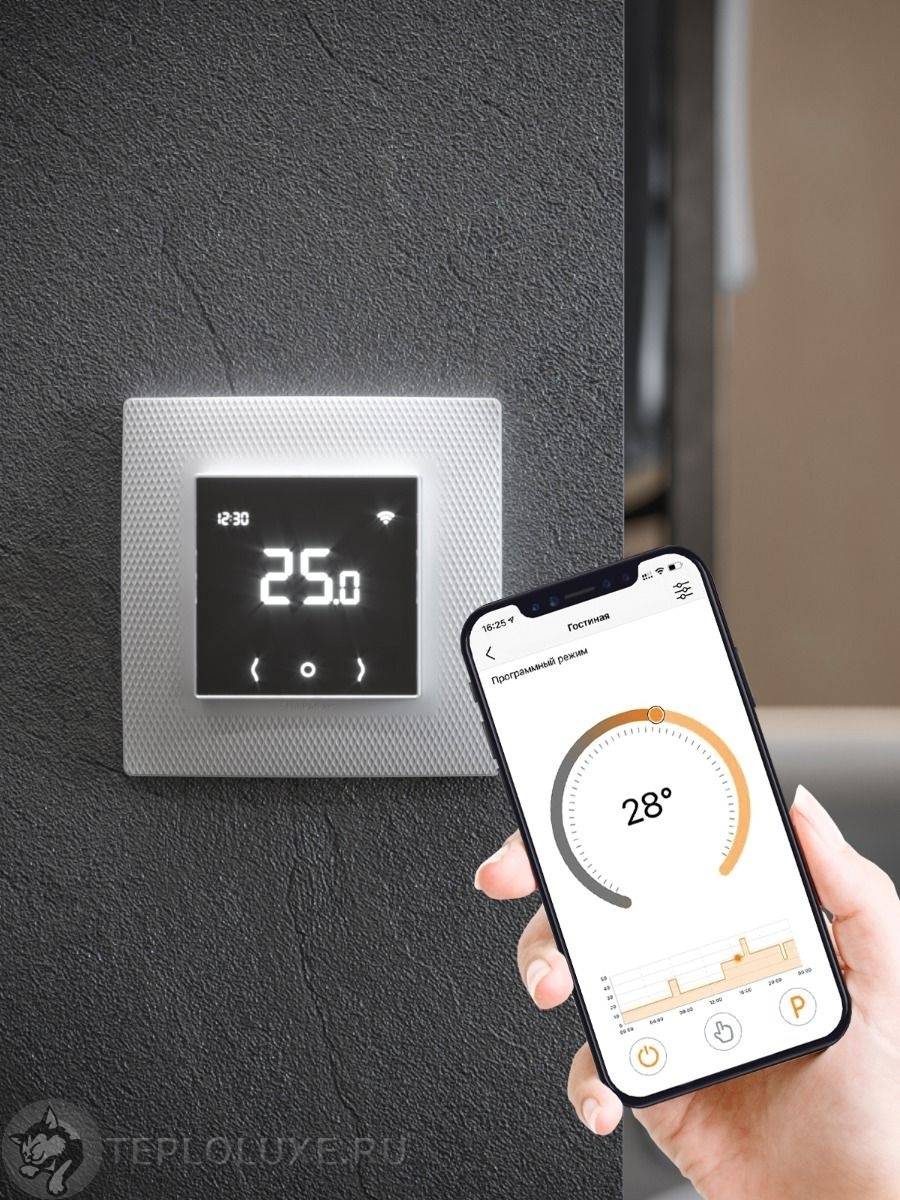 Терморегулятор программируемый Теплолюкс EcoSmart 25 Wi-Fi белый 2239190