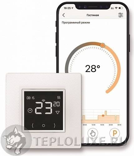 Терморегулятор программируемый Теплолюкс EcoSmart 25 Wi-Fi белый 2239190