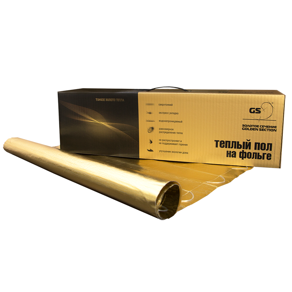 Нагревательный мат на фольге Золотое Сечение GS-75-0,5 0,5 м² 75 Вт 4630024501366