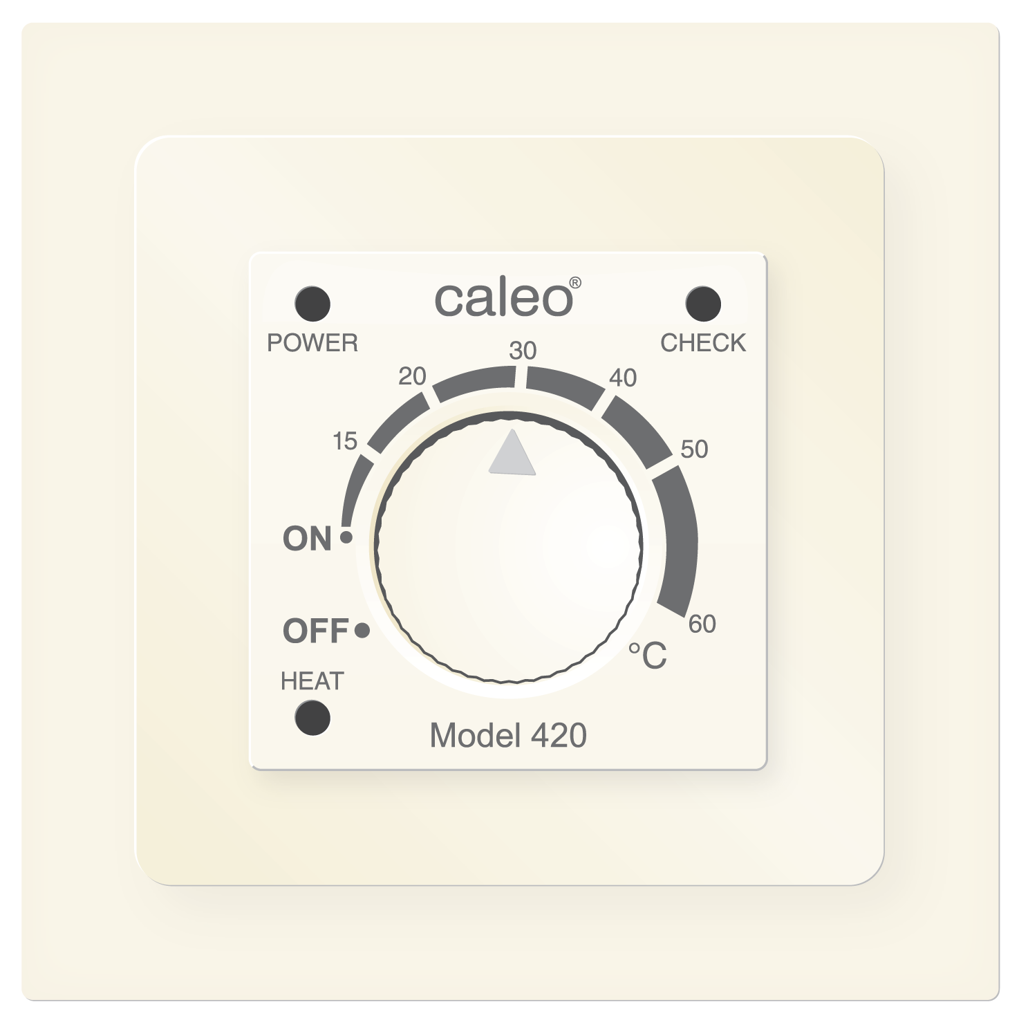 Терморегулятор CALEO 420 встраиваемый аналоговый 3.5 кВт бежевый 420
