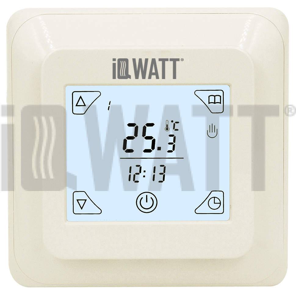 Терморегулятор программируемый IQWATT IQ THERMOSTAT TS сенсорный слоновая кость 403