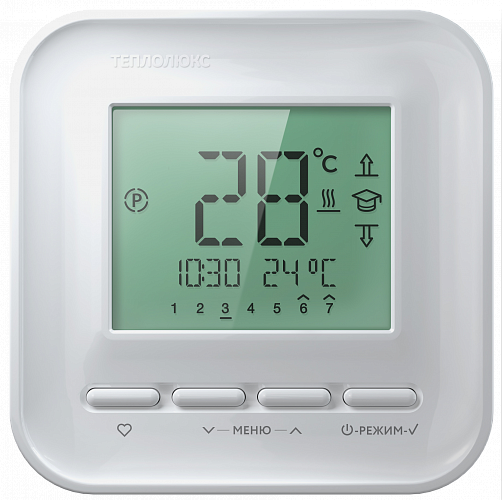 Терморегулятор программируемый Теплолюкс 520 белый 2176932