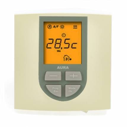 Терморегулятор Aura VTC 770 цифровой на DIN-рейку слоновая кость CN566