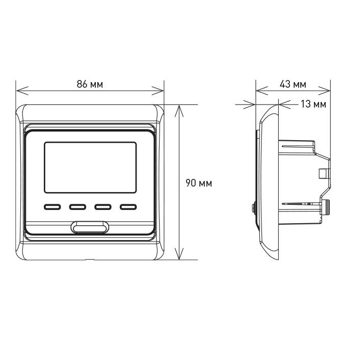 Терморегулятор программируемый IQWATT IQ THERMOSTAT P белый iqwatt405