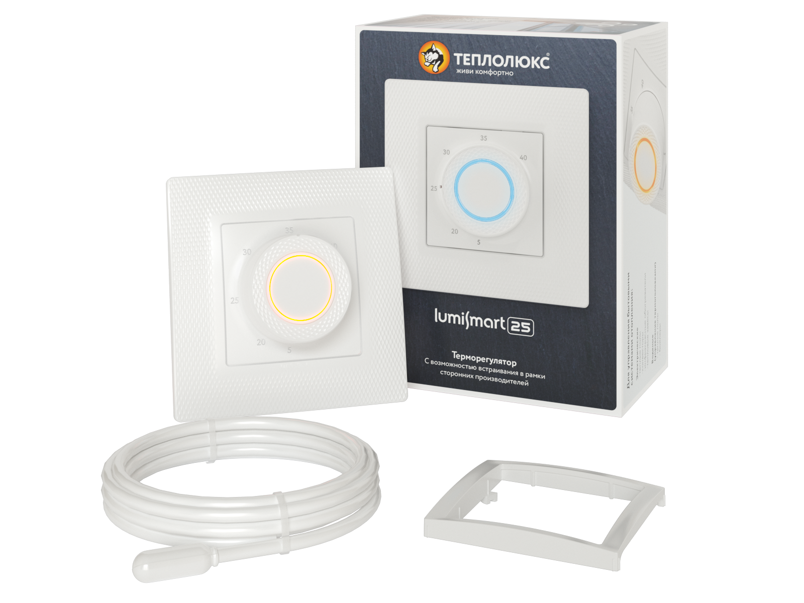 Терморегулятор программируемый Теплолюкс LumiSmart 25 белый 2239191