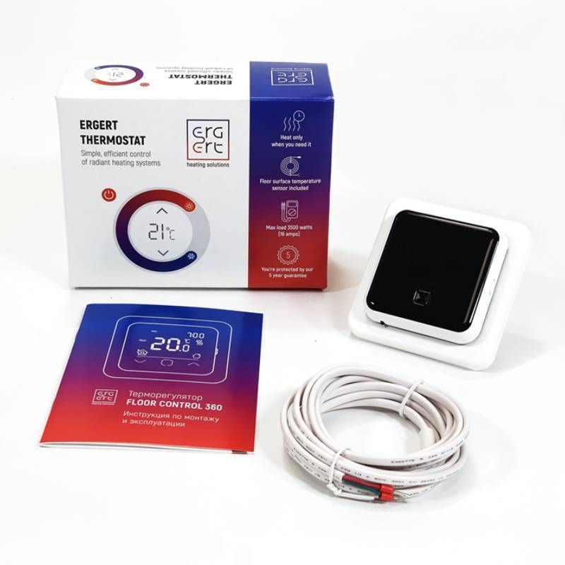 Терморегулятор программируемый ERGERT FLOOR CONTROL 360W Wi-Fi белый ETR360W9010