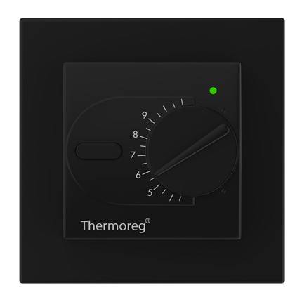 Терморегулятор для теплого пола Thermo Thermoreg TI-200 Design черный TI-200 Design Black