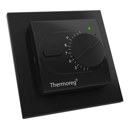 Терморегулятор для теплого пола Thermo Thermoreg TI-200 Design черный TI-200 Design Black