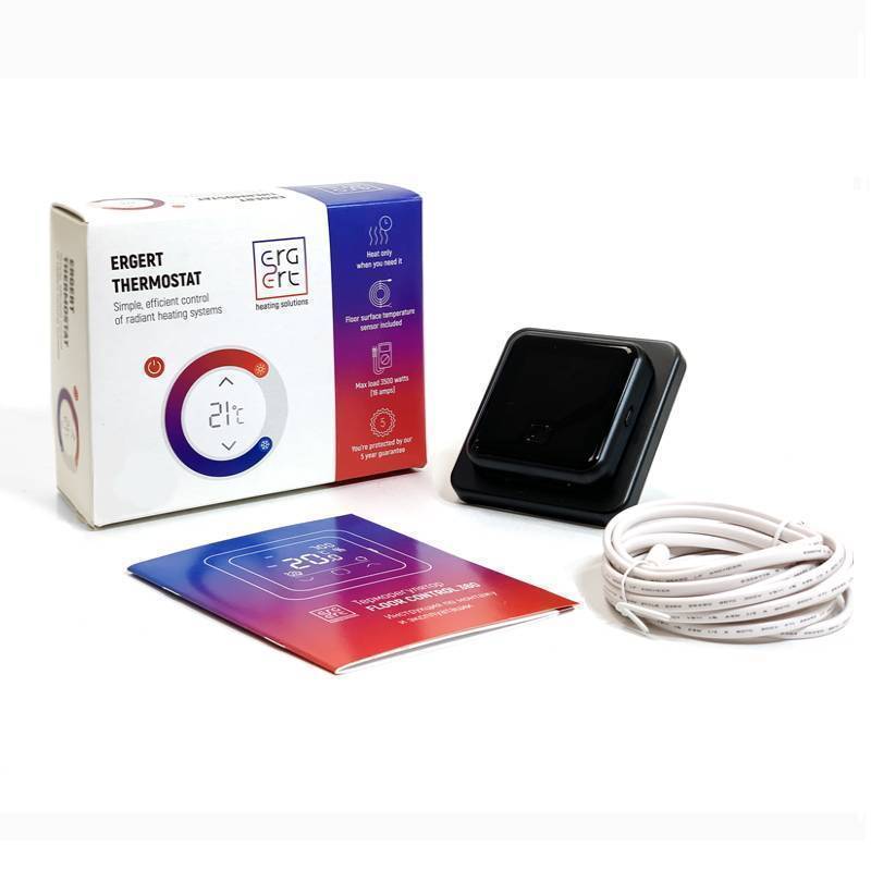 Терморегулятор программируемый ERGERT FLOOR CONTROL 360W Wi-Fi черный ETR360W9005
