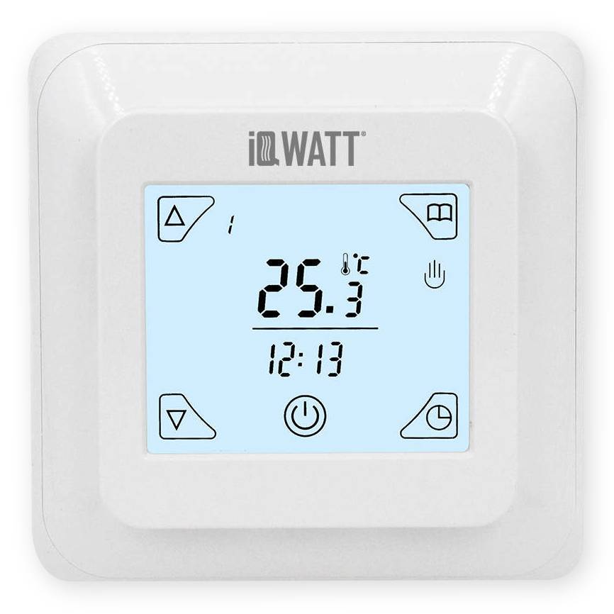 Терморегулятор программируемый IQWATT IQ THERMOSTAT TS сенсорный белый 406