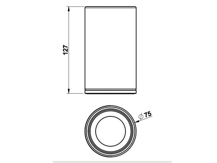 Стакан настольный Gessi Inciso 75x75x127 мм Black XL 58532299