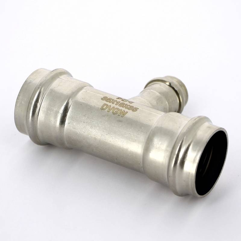 Тройник пресс IBP B Press Inox 35х18х35 мм нержавеющая сталь PS5130 0351835