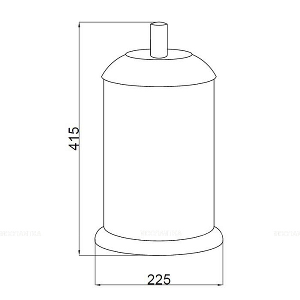 Ведро мусорное Boheme Murano круглое напольное бронза 10914-W-BR