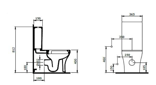 Бачок для унитаза Allen Brau Priority 36,5x15x40 см белый 4.XX000.20