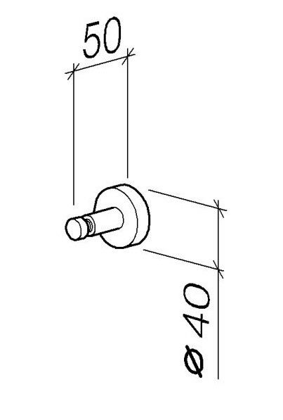 Крючок одинарный Dornbracht Meta 40х50х40 мм цвет хром 8325197900.