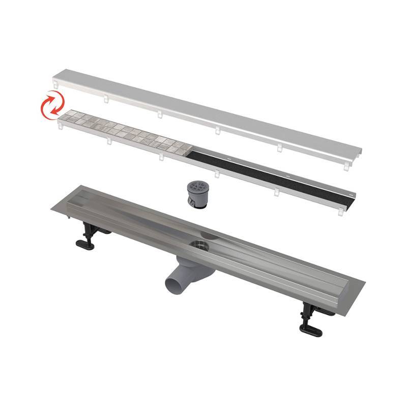 Душевой лоток Alca APZ13 Fit and Go 650 мм с двусторонней решеткой AG071401650