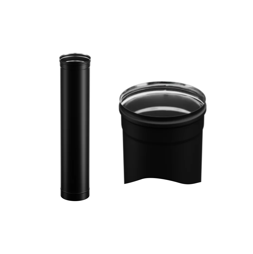 Труба дымохода Ferrum AISI 430 0.8 мм эмаль черный Ø150 мм 1.0 м Af6124