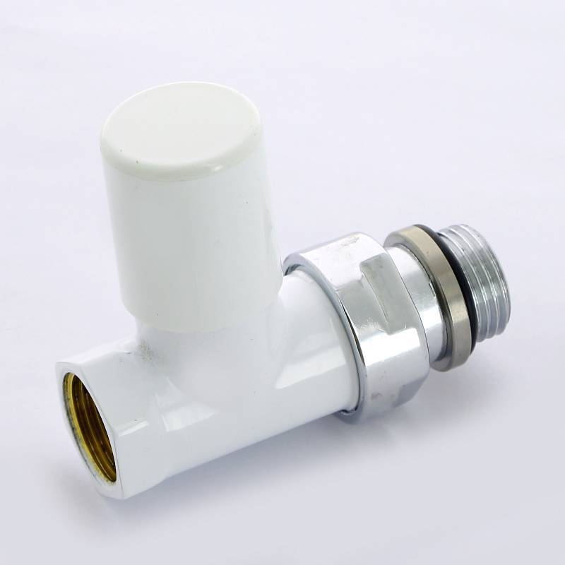 Вентиль радиаторный ручной Carlo Poletti Compact 1/2 НВ прямой белый V150710E