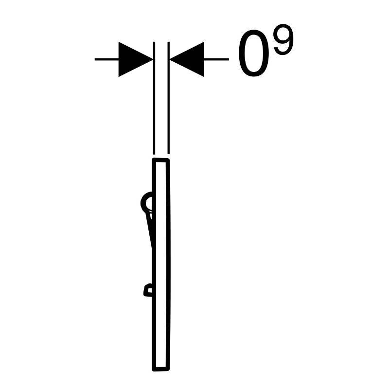 Система управления смывом писсуара Geberit тип 01 пневматическая хром 116.011.21.5