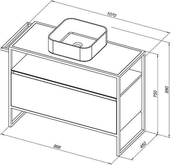 Тумба под раковину Allen Brau Priority 100 см белый матовый 1.31003.WM