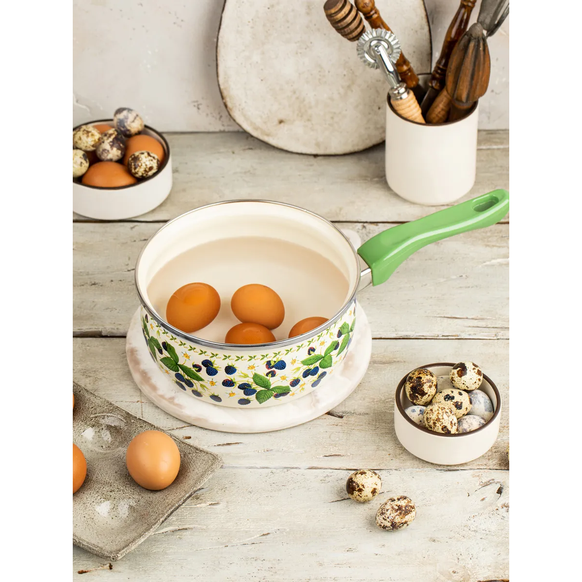 Ковш эмалированный Metrot Ежевика 1,6 л 241541