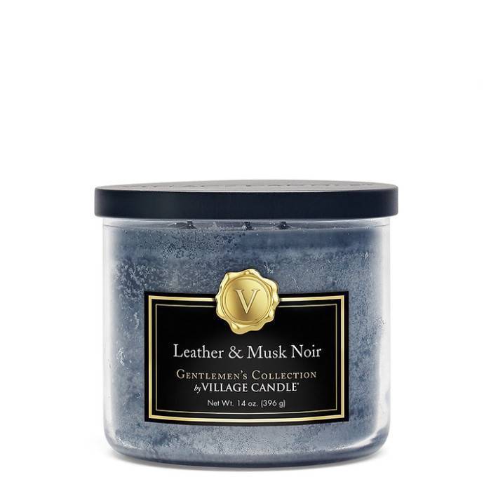 Ароматическая свеча Village Candle Leather & Musk Noir чаша 396 г 10228