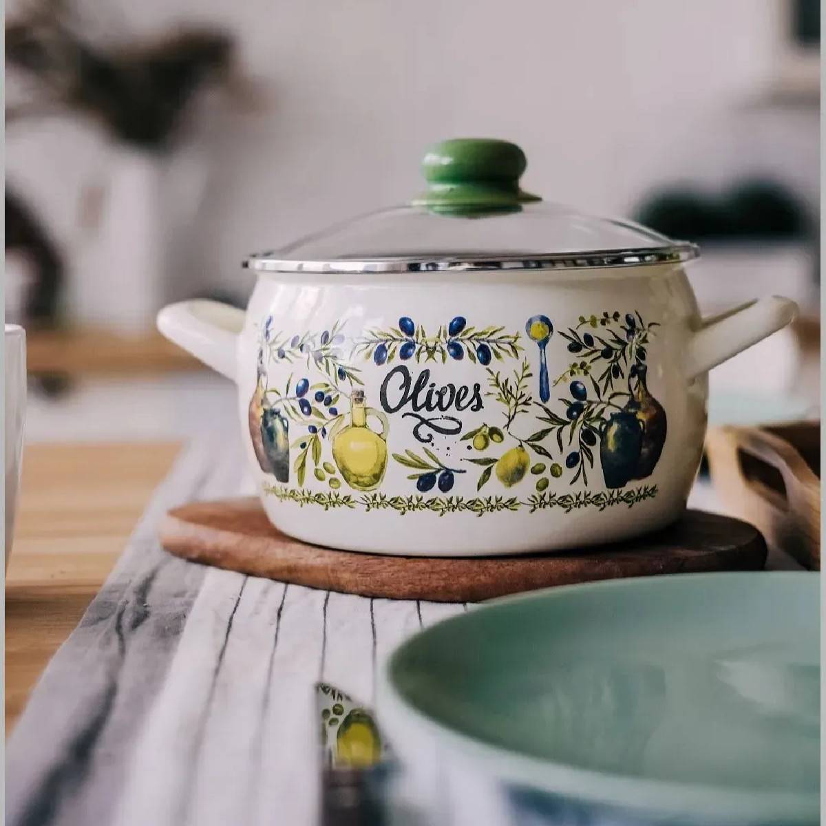 Кастрюля эмалированная Metrot Олива 5.3 л 7299