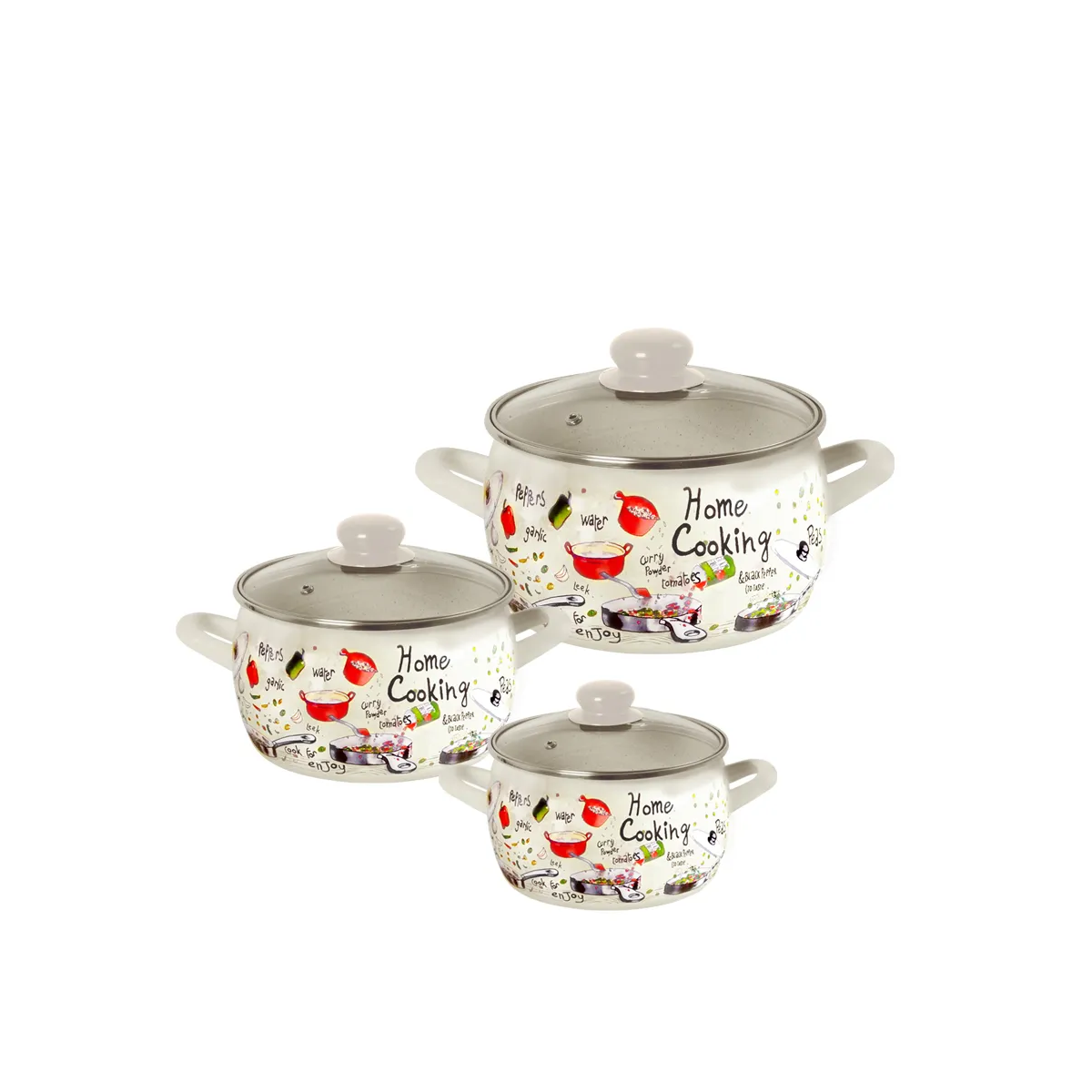 Набор посуды Metrot Гурман эмалированная сталь 6 предметов 7260