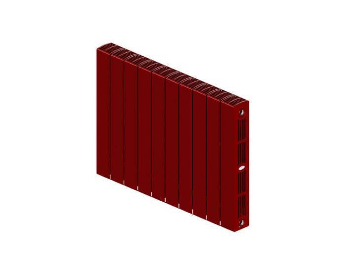 Радиатор биметаллический RIFAR SUPReMO 500 10 секций боковое подключение Бордо RS50010